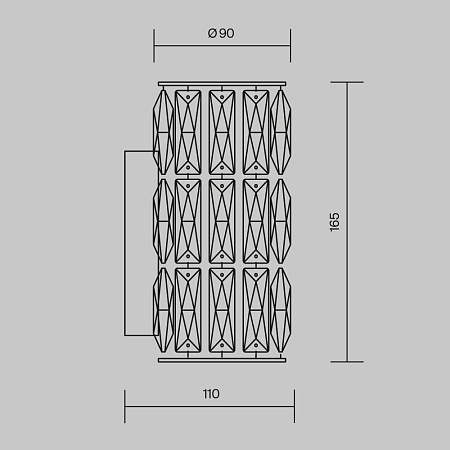 Настенный светильник (бра) Maytoni Talento DIA008WL-1CH - фото