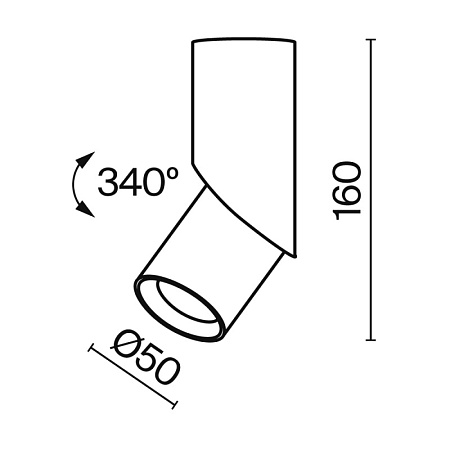 Потолочный светильник Technical Dafne C027CL-L10B - фото
