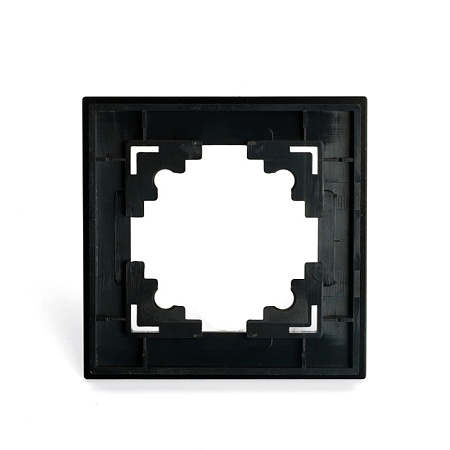 Рамка 1-местная, металл, STEKKER MFR00-7001-05, серия Катрин, черный - фото