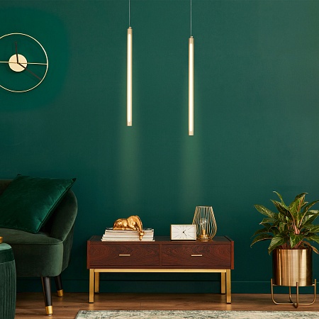 Подвесной акцентный светильник Eurosvet 50189/1 LED матовое золото - фото