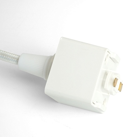 Светильник Feron AL197 трековый однофазный на шинопровод под лампу на подвесе E27, белый - фото