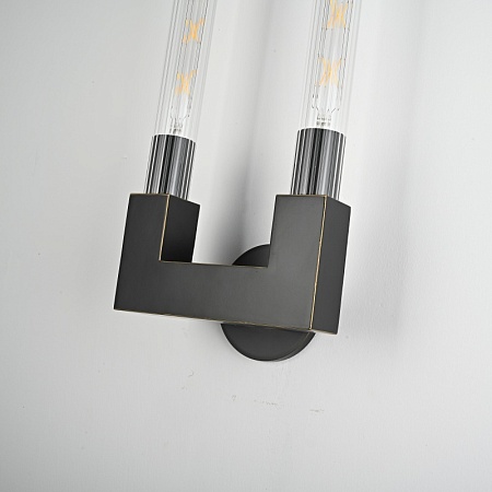 Бра Canelle Wall Lamp Double Sconces Black Imperiumloft 147874-22 - фото