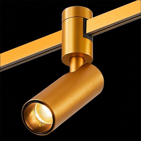 Магнитный трековый светильник FARM Золотистый LED 1*5W 3000K 350Lm Ra90 60 IP20 D35xH10 ST811.206.05 - фото