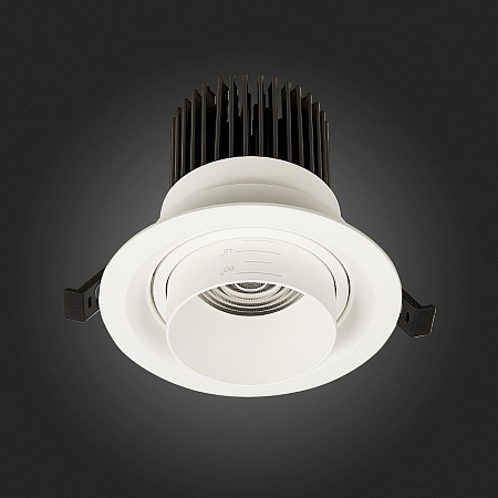 Св-к встр. Zoom Белый LED 1*12W 3000K 960Lm Ra90 15°-60° IP20 D115xH95 170-240V ST701.538.12 - фото