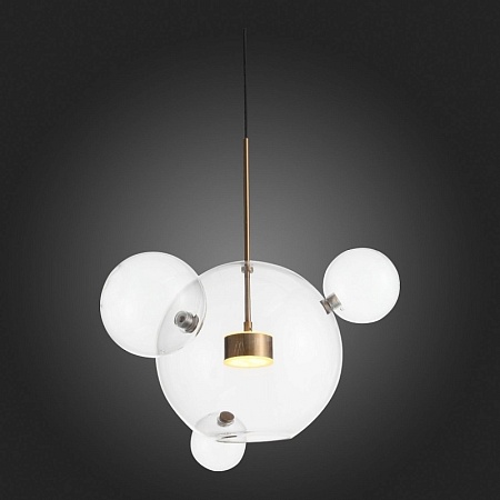 Светильник подвесной ST-Luce Латунь/Прозрачный LED 1*14W 3000K SL1133.203.01 - фото