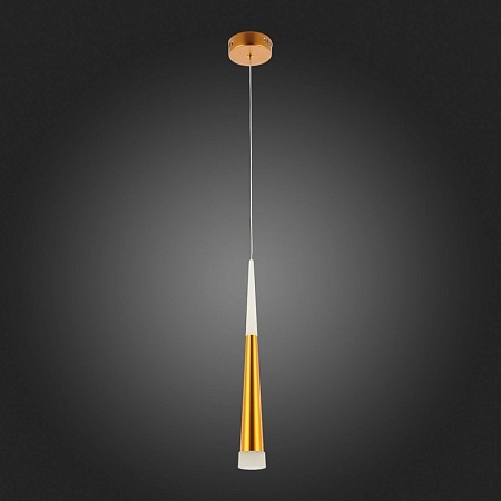 Светильник подвесной Золотистый/Золотистый, Белый LED 1*7W 3000K SLE200103-01 - фото