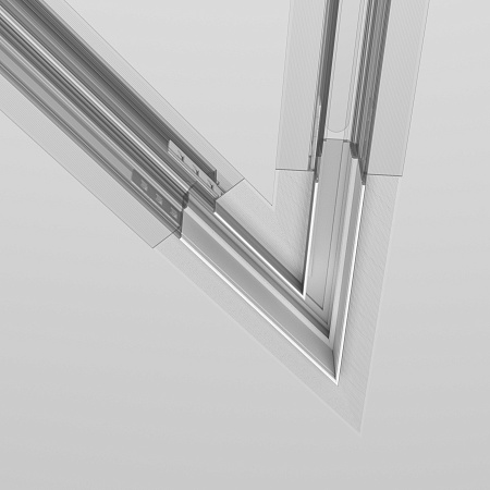 Угол-соединитель 45° Exility встраиваемый белый - фото