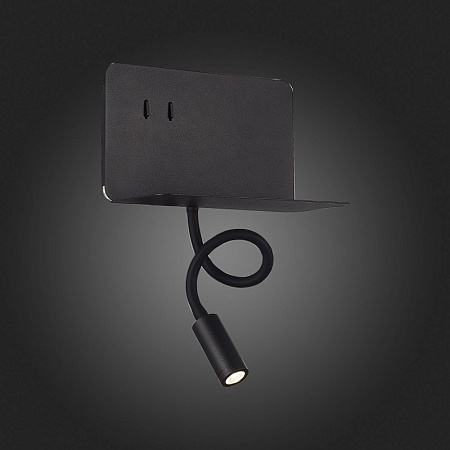 Светильник настенный ST-Luce Черный/Черный LED 2*3W 4000K SL1576.401.02 - фото