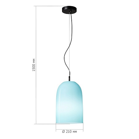 Светильник подвесной ST-Luce Черный/Синий E27 1*60W SL2001.403.01 - фото