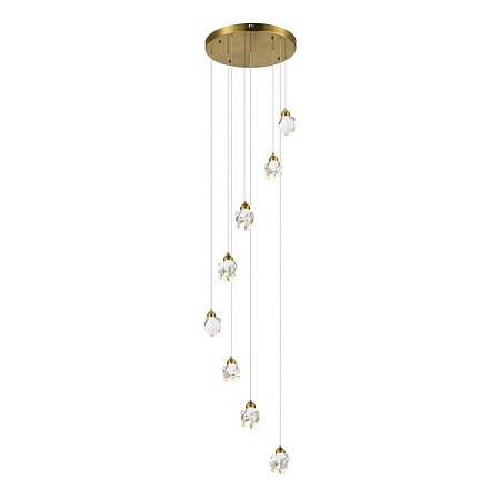 Светильник подвесной ST-Luce Золотистый/Прозрачный LED 8*3W 3000K SL6114.203.08 - фото