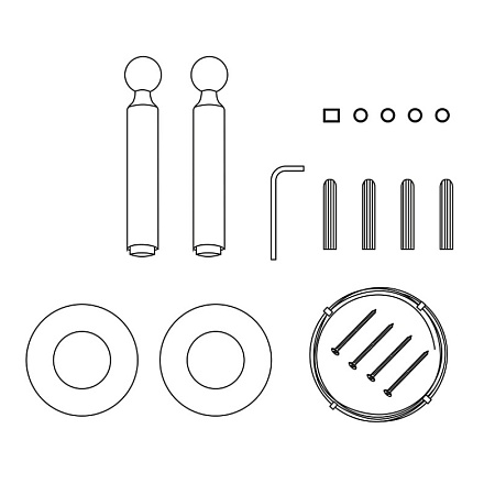Монтажный комплект для тросовой световой системы ST-Luce Черный ST963.409.00 - фото