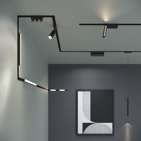 Flat Magnetic Трековый поворотный светильник 6W 4000K Insight чёрный 85090/01 - фото