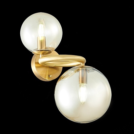 Светильник настенный ST-Luce Латунь/Коньячный E14 2*40W SL1162.301.02 - фото