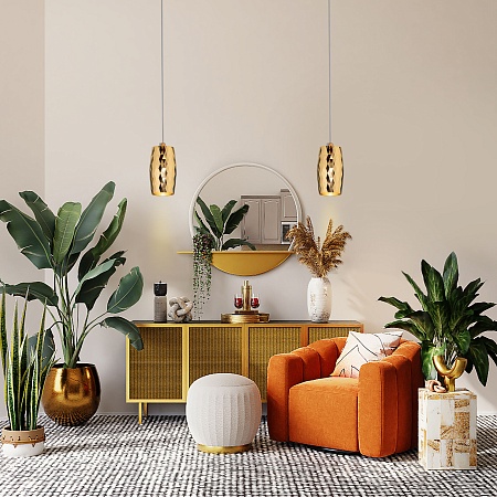 Подвесной светильник Eurosvet 50246/1 LED/ золото - фото