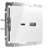Розетка USB тип A+С белый W1171801