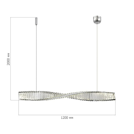 Светильник подвесной ST-Luce Хром/Прозрачный LED 1*25W 4000K SL6205.123.01 - фото