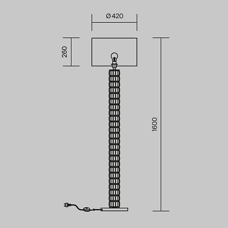 Напольный светильник (торшер) Maytoni Talento DIA008FL-01CH - фото