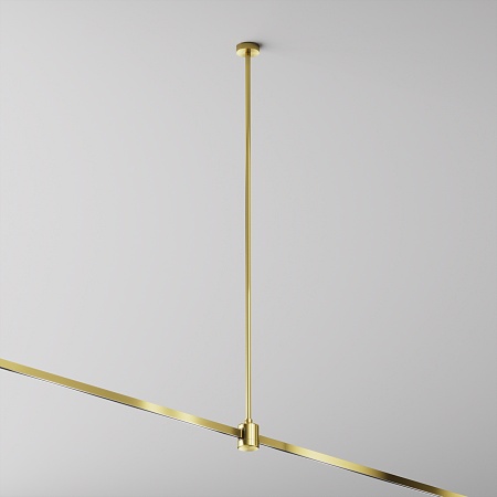 Крепление потолочное Long 760мм с прямым коннектором питания Flarity латунь - фото