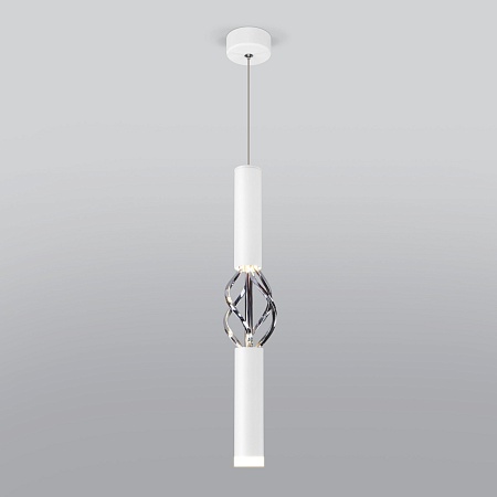 Подвесной акцентный светильник Eurosvet 50191/1 LED белый/хром - фото