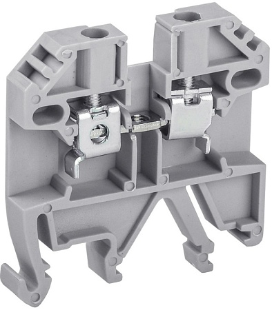 Зажим наборный изолированный (винтовой) ЗНИ - 6,0 (JXB 6), серый, STEKKER - фото