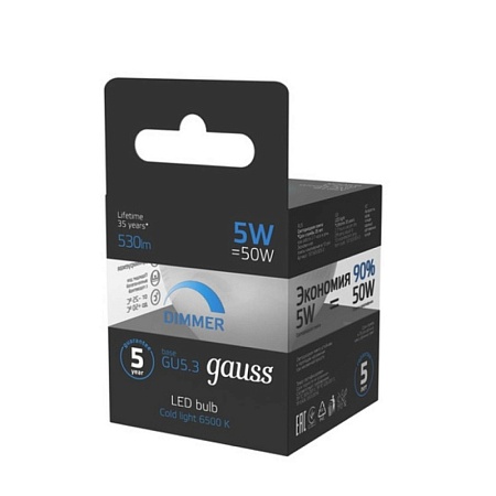 Светодиодная лампа GAUSS 101505305-D_GAUSS - фото