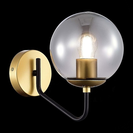 Светильник настенный Матовое золото/Дымчатый E27 1*60W SLE1097-301-01 - фото