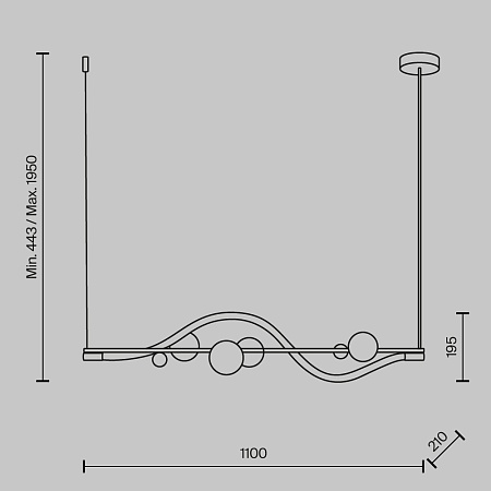 Подвесной светильник Maytoni Oasis MOD289PL-L13BS3K - фото
