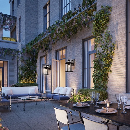 Светильник садово-парковый Feron PL721 на стену вниз  60W E27 230V, черный - фото