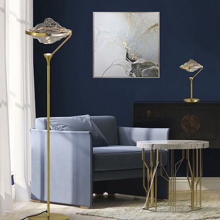 Прикроватная лампа ST-Luce Латунь/Дымчато-Серый LED 1*19W 3000K SL6115.304.01 - фото