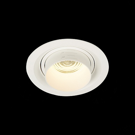Св-к встр. Zoom Белый LED 1*12W 3000K 960Lm Ra90 15°-60° IP20 D115xH95 170-240V ST701.538.12 - фото
