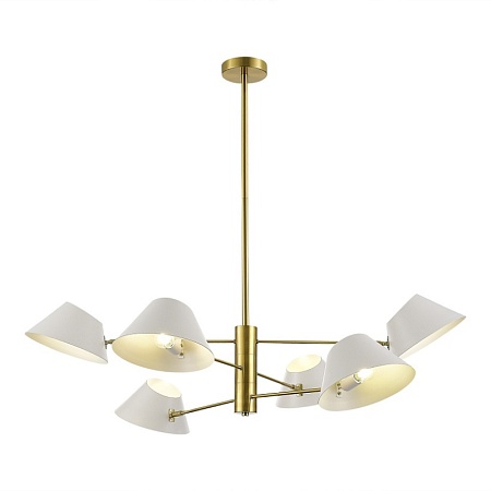 Светильник подвесной Латунь/Белый E14 6*60W SLE1253-353-06 - фото