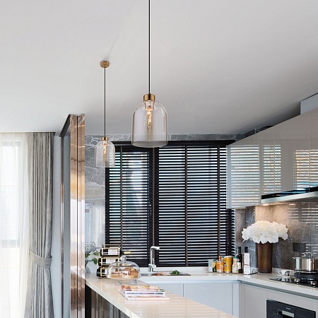 Подвесной акцентный светильник Eurosvet 50119/1 латунь - фото