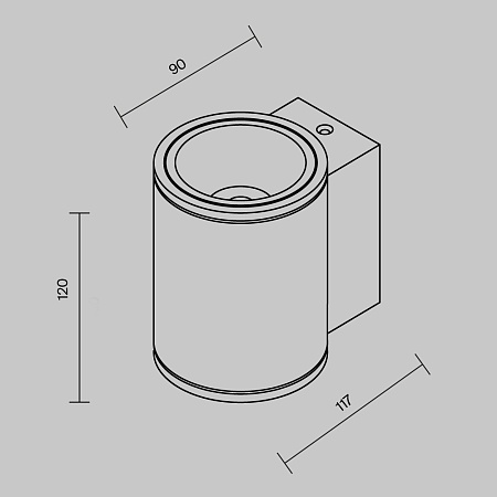 Настенный светильник (бра) Outdoor Shim O303WL-L5W3K - фото