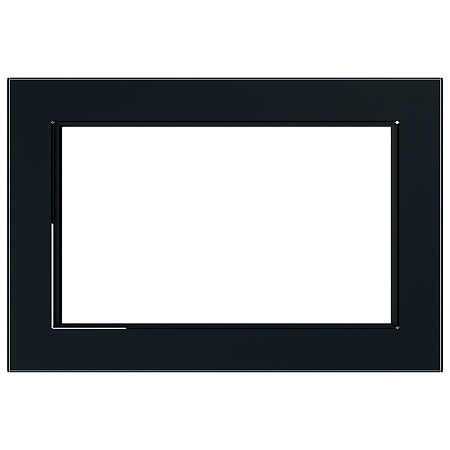 Рамка  2-местная (без перемычки), стекло, STEKKER, GFR00-7012-05М, серия Катрин, черный матовый - фото