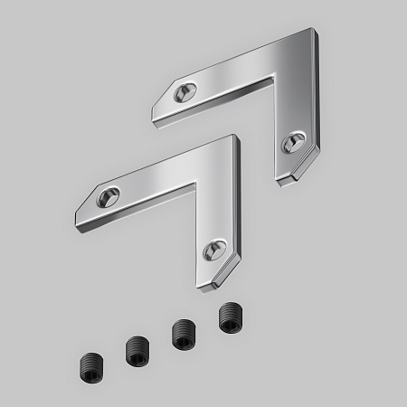 Комплект уголков 90° горизонтальных (2соединителя + 4 винта) - фото