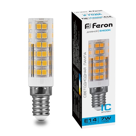 Лампа светодиодная Feron LB-433 E14 7W 175-265V 6400K - фото