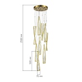 Светильник подвесной ST-Luce Латунь/Прозрачный LED 1*99W 4000K SL6205.303.09