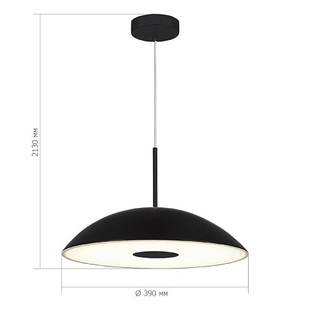 Светильник подвесной ST-Luce Черный/Черный LED 1*24W 3000K SL6128.403.01 - фото