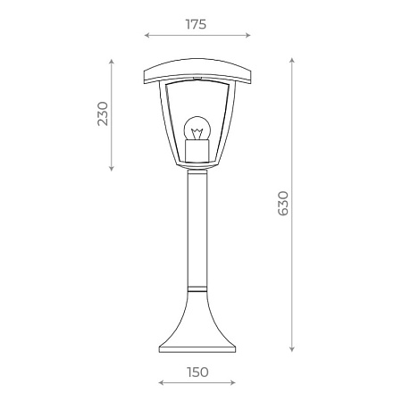Светильник уличный наземный ST-Luce Черный/Черный, Прозрачный E27 1*40W SL081.405.01 - фото