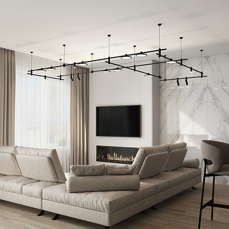 Esthetic Magnetic Шинопровод накладной (черный) (2 м) 85137/00 Elektrostandard - фото