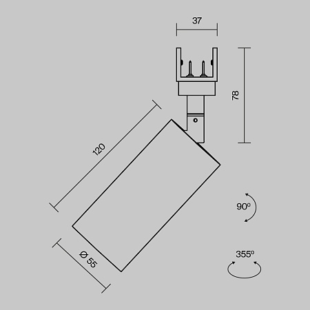 Уличный трековый светильник Outdoor O-TR01-1-S-16WW3K - фото