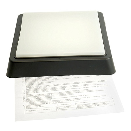 Выключатель 1-клавишный с окном для маркировки самовозвратный STEKKER, PSW10-214-54, открытой установки, 250В, 10А, IP54, белый/серый - фото