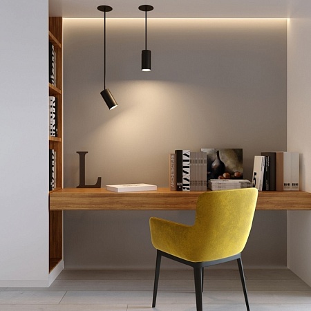 Встраиваемый подвесной светодиодный светильник Drop 8W 4200К черный 50222 LED - фото