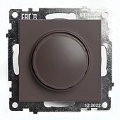 Выключатель диммирующий TRIAC(механизм), STEKKER GLS10-7106-04, 250V, 500W, серия Катрин, шоколад