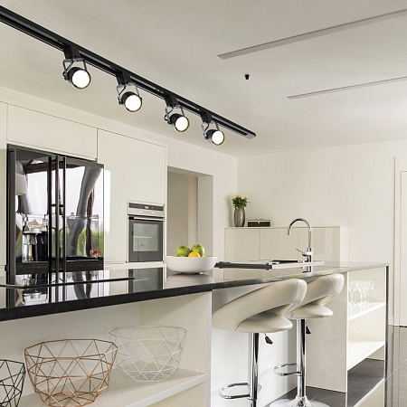 Коннектор для подвесных трековых светильников, черный LD1015 - фото