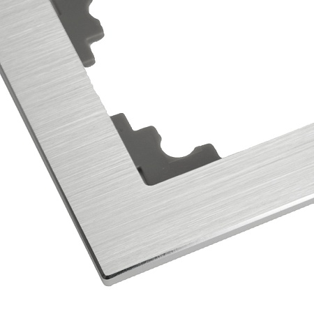 Рамка 1-местная, серебро, STEKKER, MFR00-7001-03, серия Катрин, серебро - фото