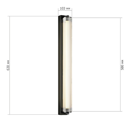 Светильник настенный ST-Luce Черный/Прозрачный LED 1*20W 4000K SL6224.411.01 - фото