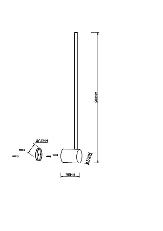 Настенный светильник (бра) Maytoni Light stick MOD237WL-L6B3K - фото