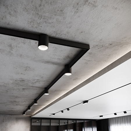 Трековый светильник 12W 4200K Solo чёрный Slim Magnetic 85054/01 Elektrostandard - фото