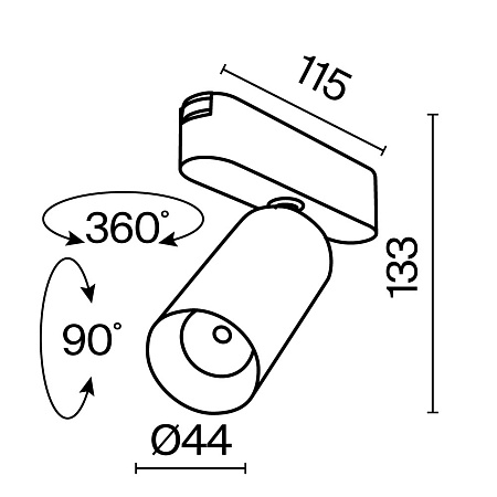 Трековый светильник Technical FOCUS LED TR103-1-12W3K-M-W - фото